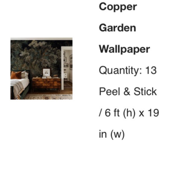 Copper Garden Wallpaper - Wall Blush - Picture 7 of 14